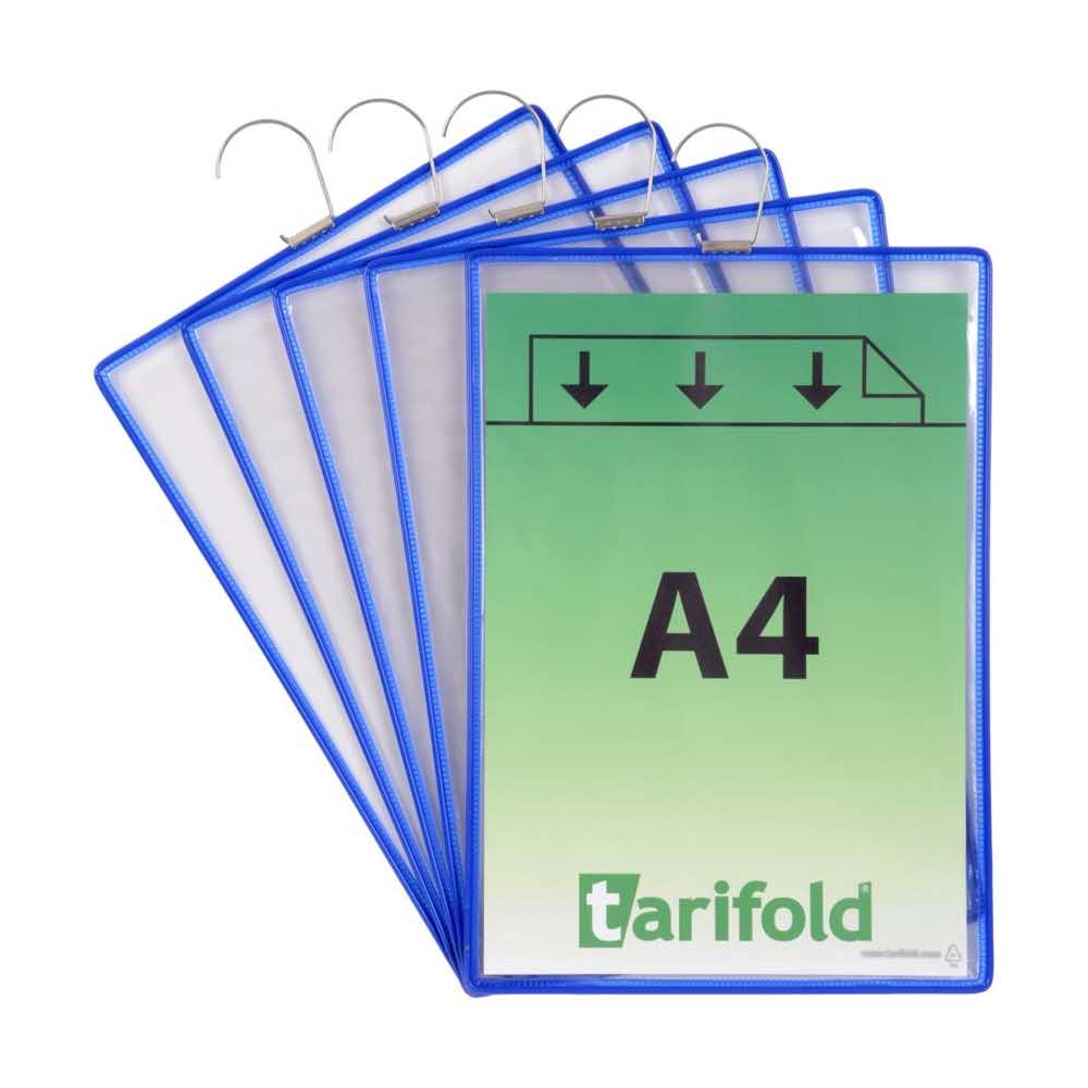 panel prezentacyjny z wieszakiem tarifold a4 5 sztpionowy niebieski alibiuro.pl 30
