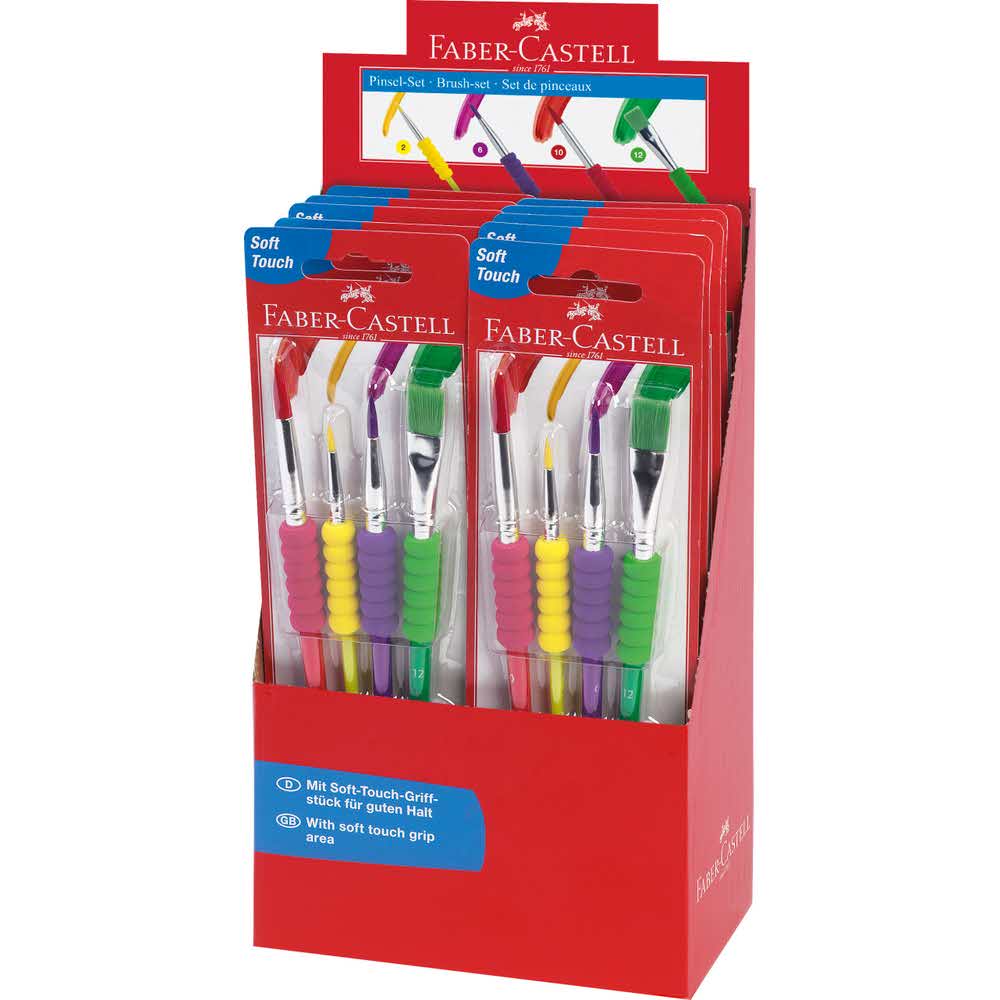 pędzle szkolne z miękkim uchwytem 4 sztblister faber castell alibiuro.pl 47