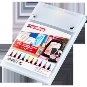 pisaki edding z końcówką pędzelkową 10sztw etui mix kolorów alibiuro.pl 56