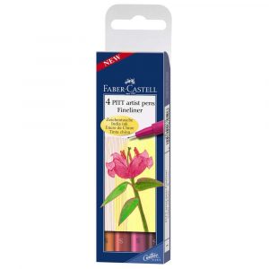 pitt artist pen fineliner s 4 kolciepłe kolory etui plastikowe faber castell alibiuro.pl 16