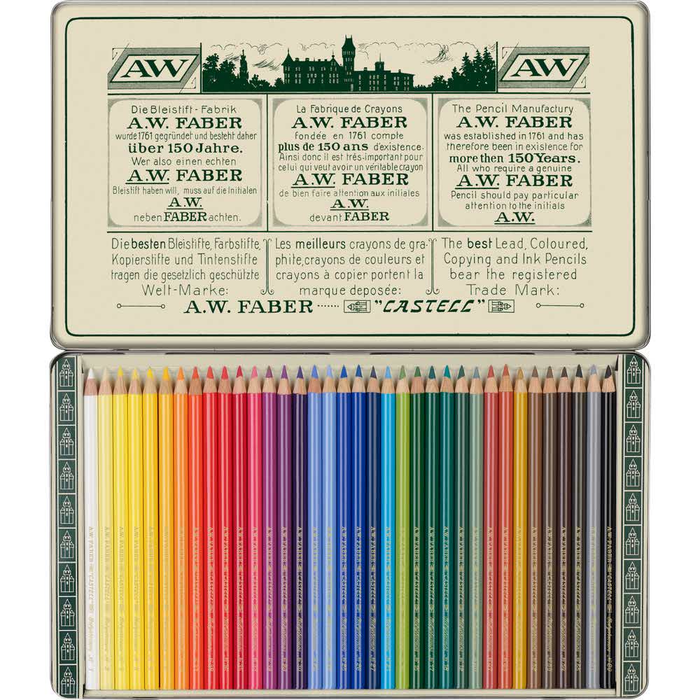 polychromos kredki edycja limitowana retro opakowanie metalowe 36 kolfaber castell alibiuro.pl 33