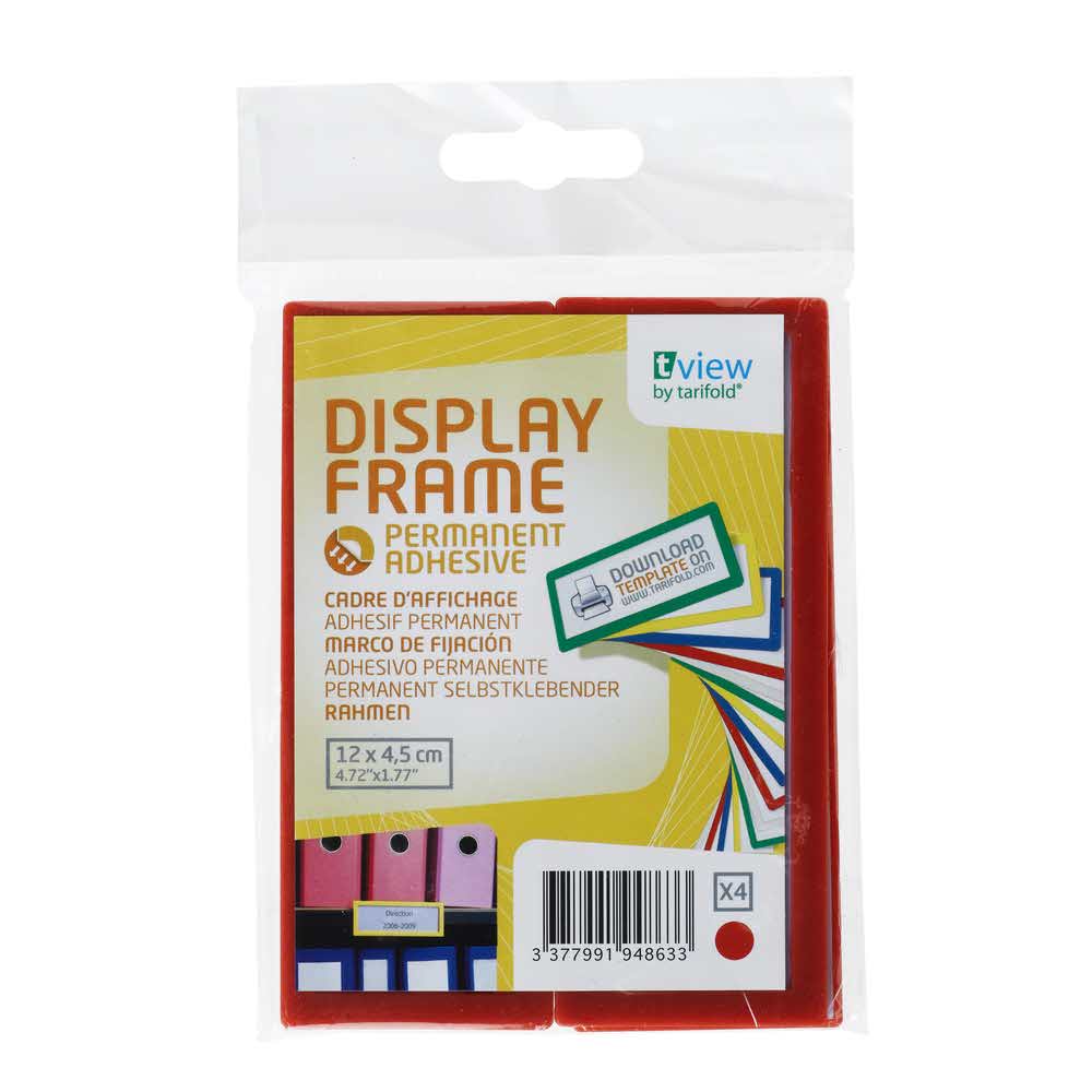 samoprzylepny identyfikator naścienny 4 szttarifold czerwony 120x45mm alibiuro.pl 16