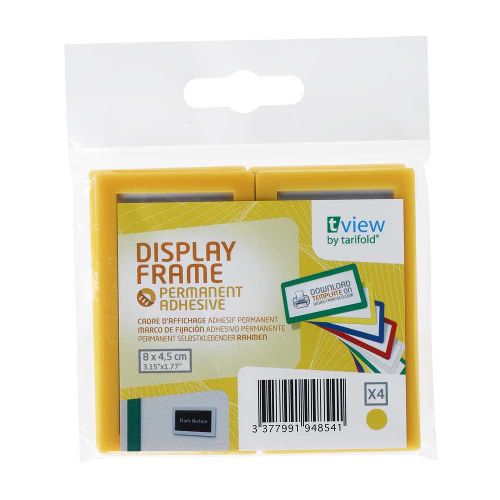 samoprzylepny identyfikator naścienny 4 szttarifold żółty 80x45mm alibiuro.pl 3