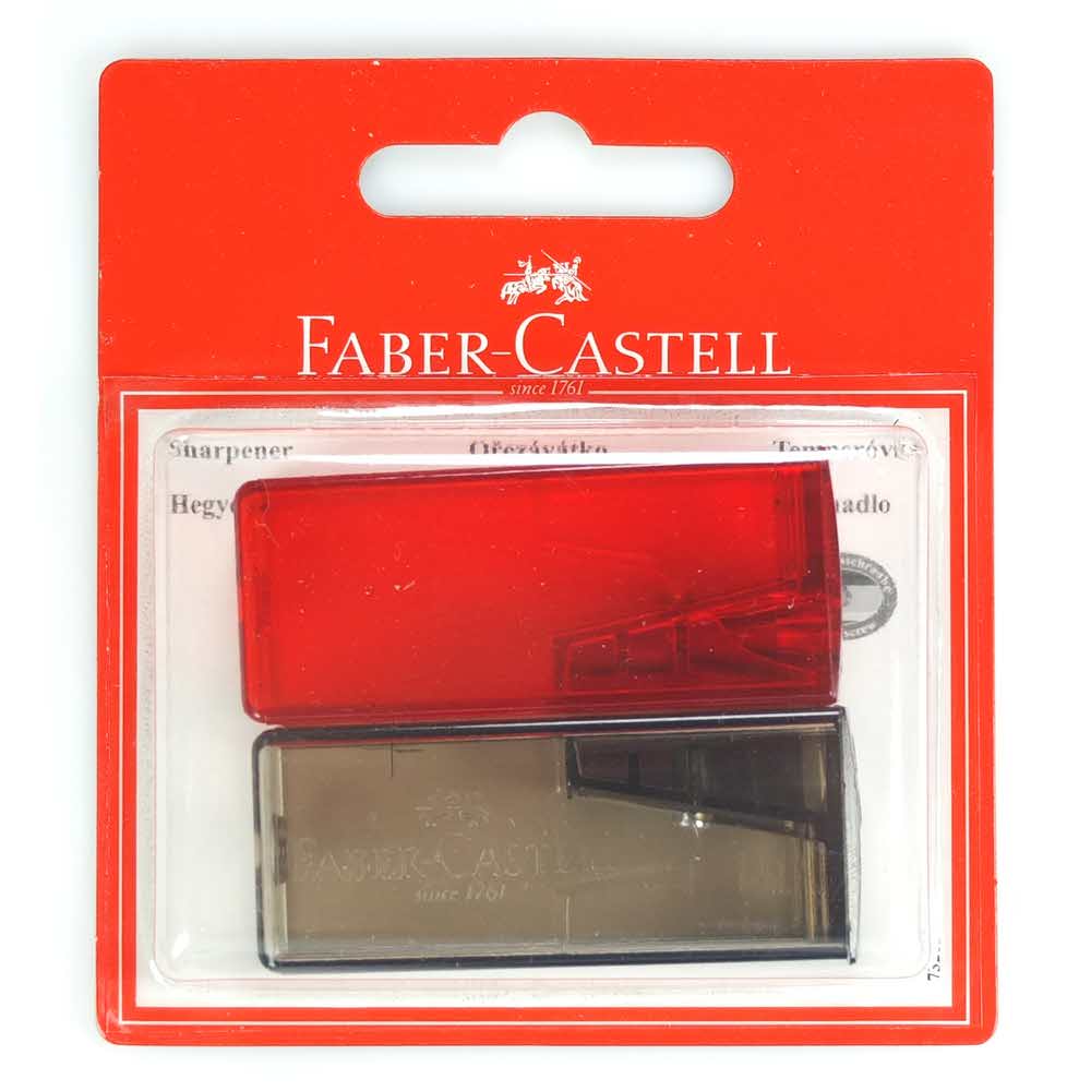 temperówka plastikowa kontenener fluor.mix 2 sztblister faber castell alibiuro.pl 10