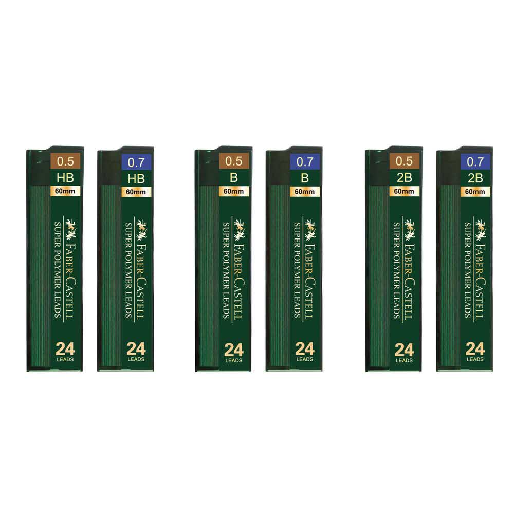 wkłady grafitowe super hi polymer 24 szt05mm hb faber castell alibiuro.pl 52