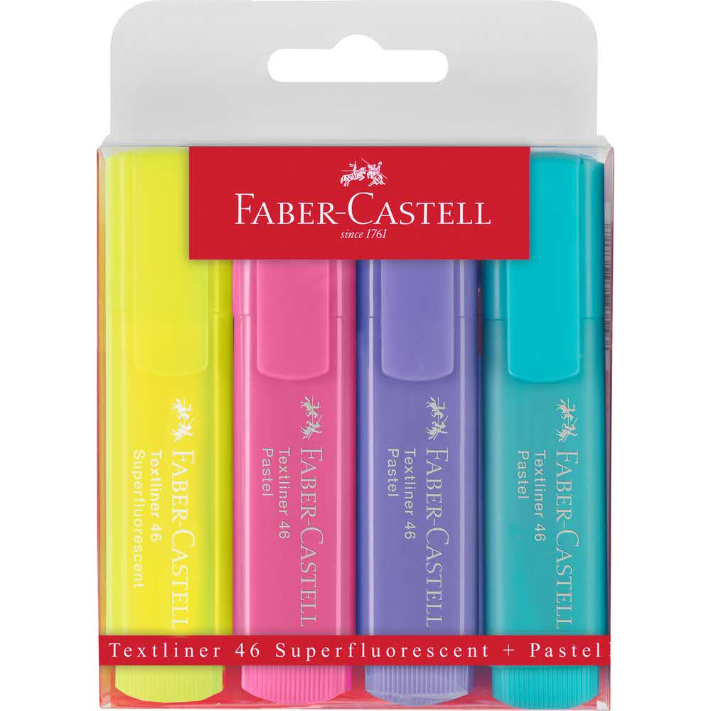 zakreślacz 1546 pastel 4 kolw etui plastikowym faber castell alibiuro.pl 40