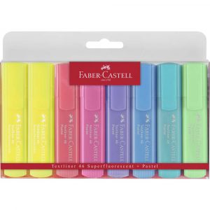 zakreślacz 1546 pastelowy 8 kolw etui plastikowym faber castell alibiuro.pl 8