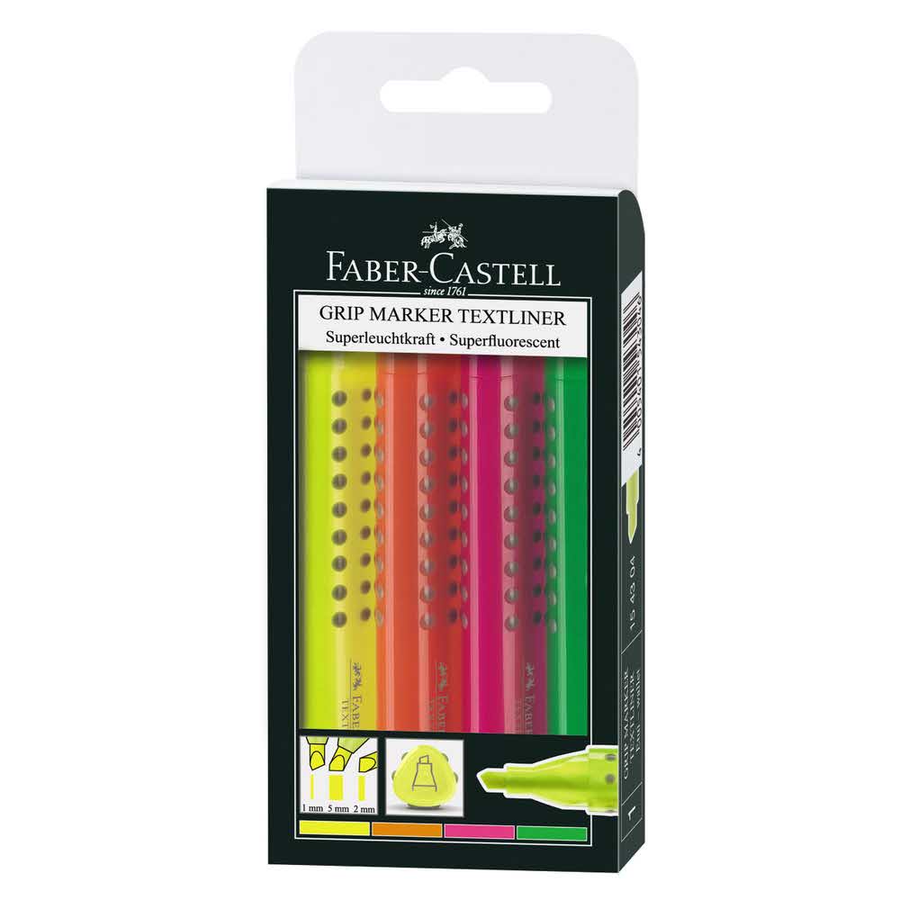zakreślacz grip 4 koletui plastikowe faber castell alibiuro.pl 39