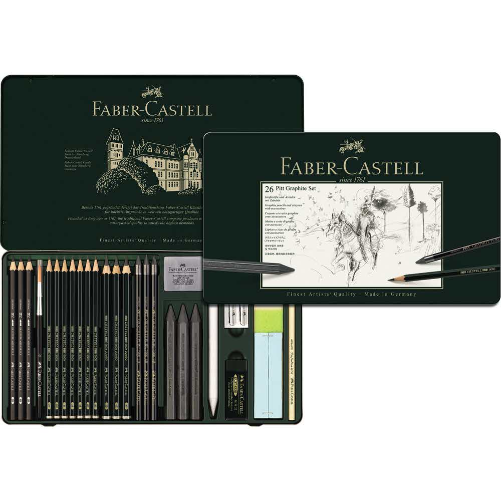 zestaw ołówków i grafitów pitt duży faber castell alibiuro.pl 62