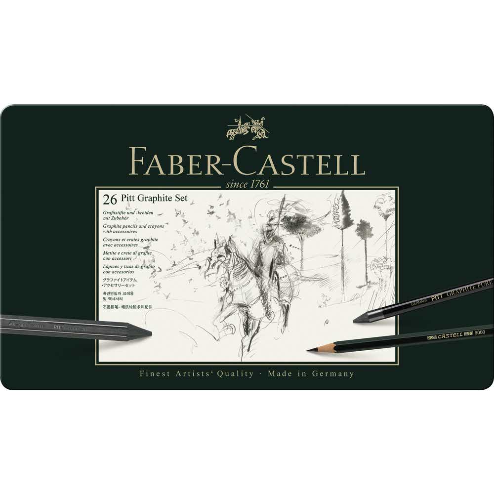 zestaw ołówków i grafitów pitt duży faber castell alibiuro.pl 96