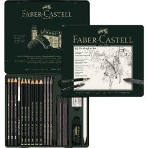 zestaw ołówków i grafitów pitt średni faber castell alibiuro.pl 3