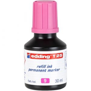 Tusz Edding Do Markerów Permanentnych T 25, 30ml Różowy