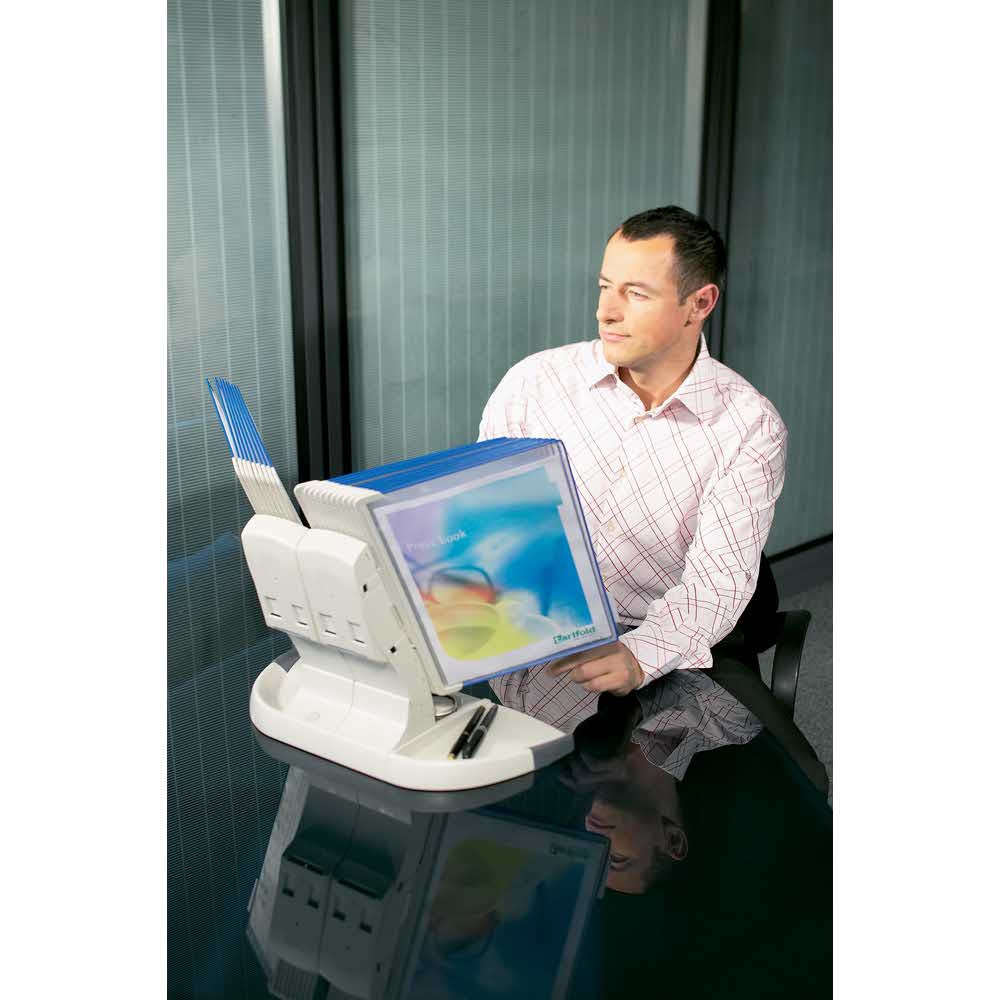 biurkowy system prezentacyjny tarifold a4 +10 paneli prezentacyjnych niebieskich alibiuro.pl 88