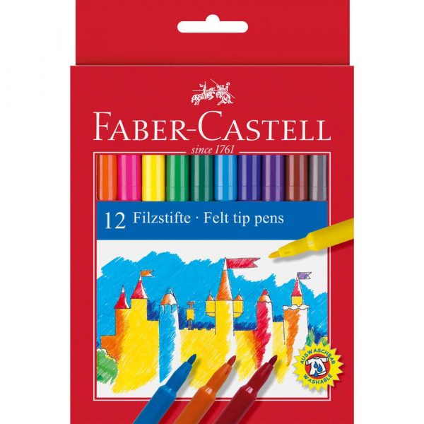 flamastry zamek 12 kolopakowanie kartonowe faber castell alibiuro.pl 46