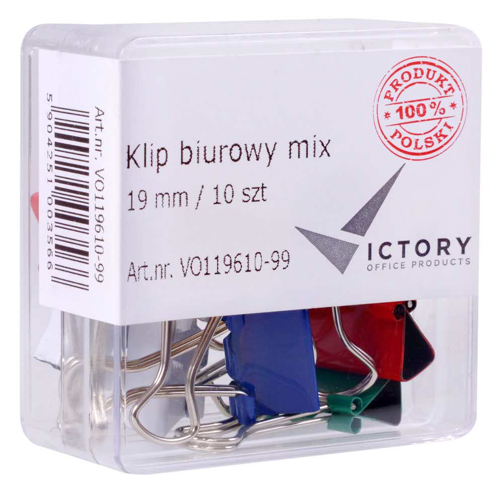 klip mix kolorów 19 mm op6 10 sztvictory office alibiuro.pl 59