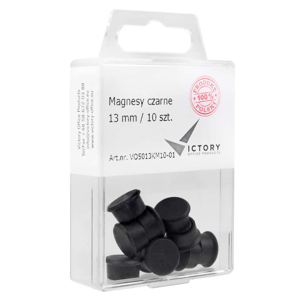 magnesy czarne 13mm opkm 10 sztvictory office alibiuro.pl 15