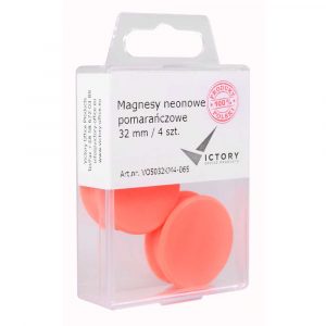 magnesy neonowe pomarańczowe 32mm opkm4 sztvictory office alibiuro.pl 93