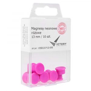 magnesy neonowe różowe 13mm opkm 10 sztvictory office alibiuro.pl 57