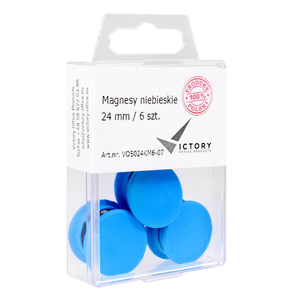 magnesy niebieskie 24mm opkm 6 sztvictory office alibiuro.pl 50