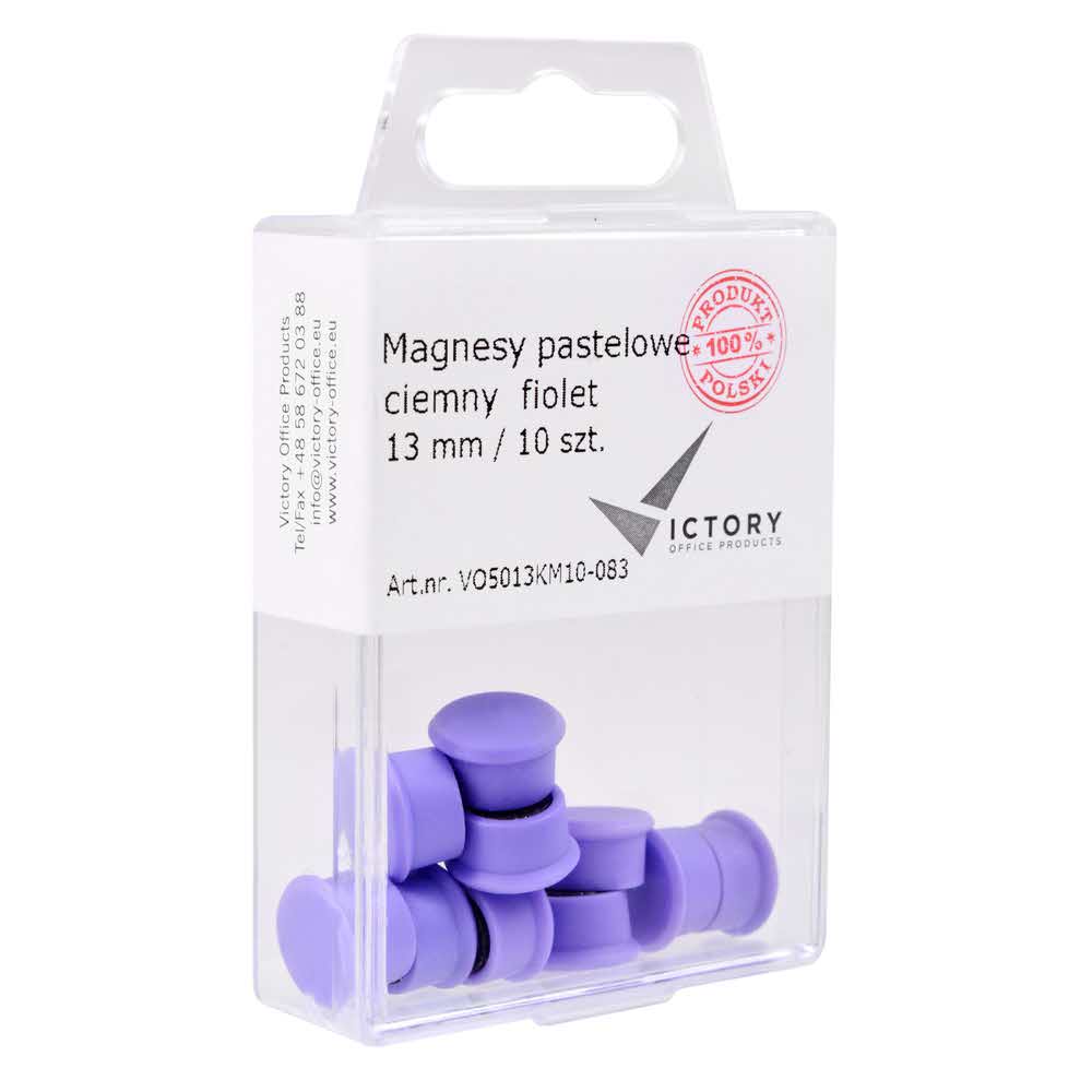 magnesy pastelowe ciemny fiolet 13mm opkm 10 sztvictory office alibiuro.pl 42