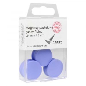 magnesy pastelowe jasny fiolet 24mm opkm 6 sztvictory office alibiuro.pl 81