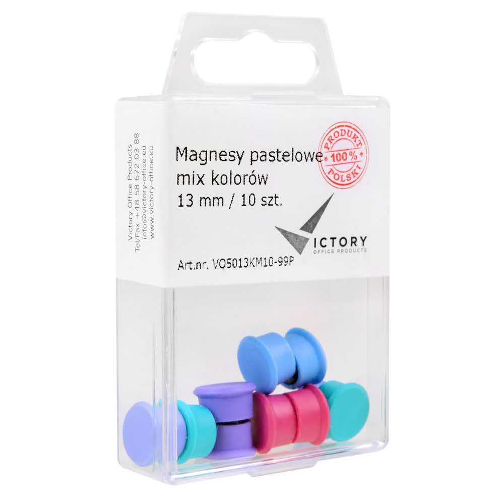magnesy pastelowe mix kolorów 13mm opkm 10 sztvictory office alibiuro.pl 87