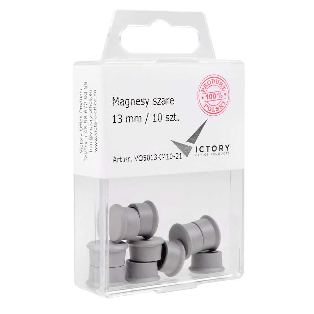 magnesy szare 13mm opkm 10 sztvictory office alibiuro.pl 99