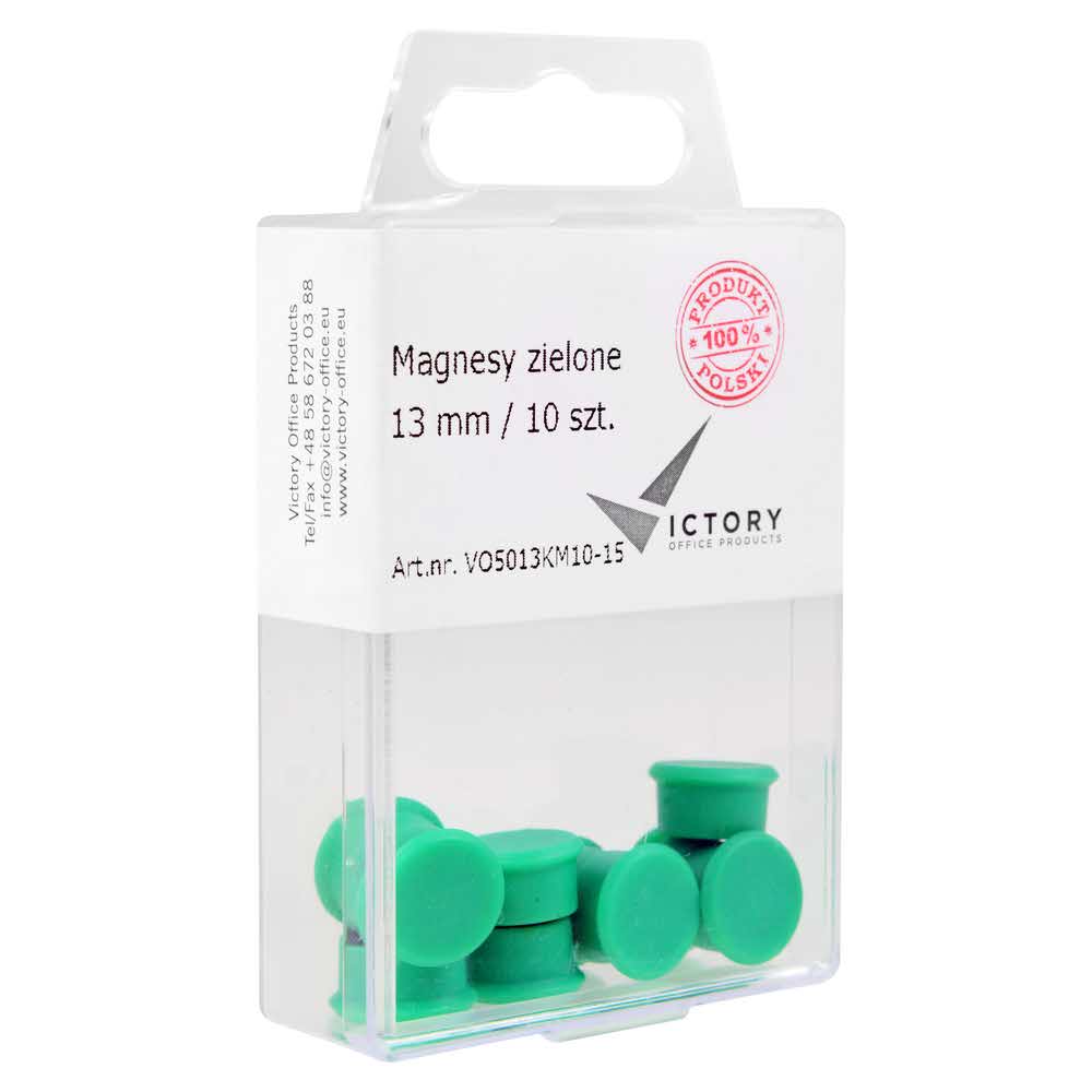 magnesy zielone 13mm opkm 10 sztvictory office alibiuro.pl 92