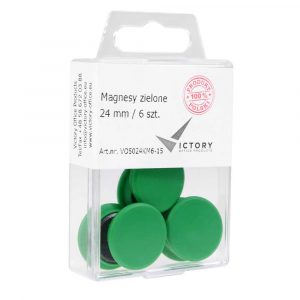 magnesy zielone 24mm opkm 6 sztvictory office alibiuro.pl 1
