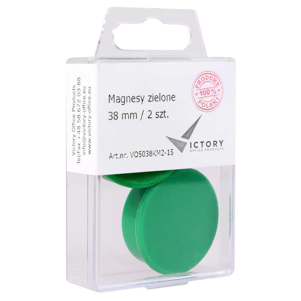 magnesy zielone 38mm opkm 2 sztvictory office alibiuro.pl 34