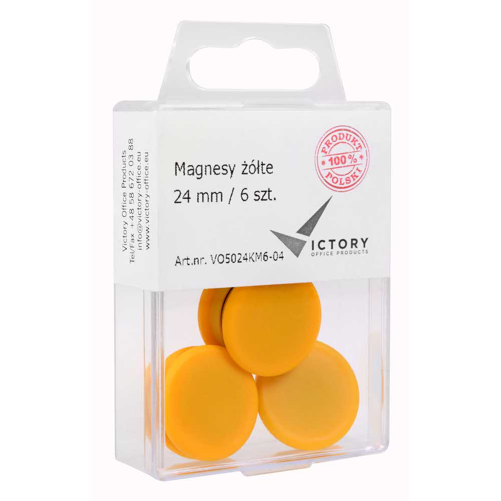 magnesy żółte 24mm opkm 6 sztvictory office alibiuro.pl 9