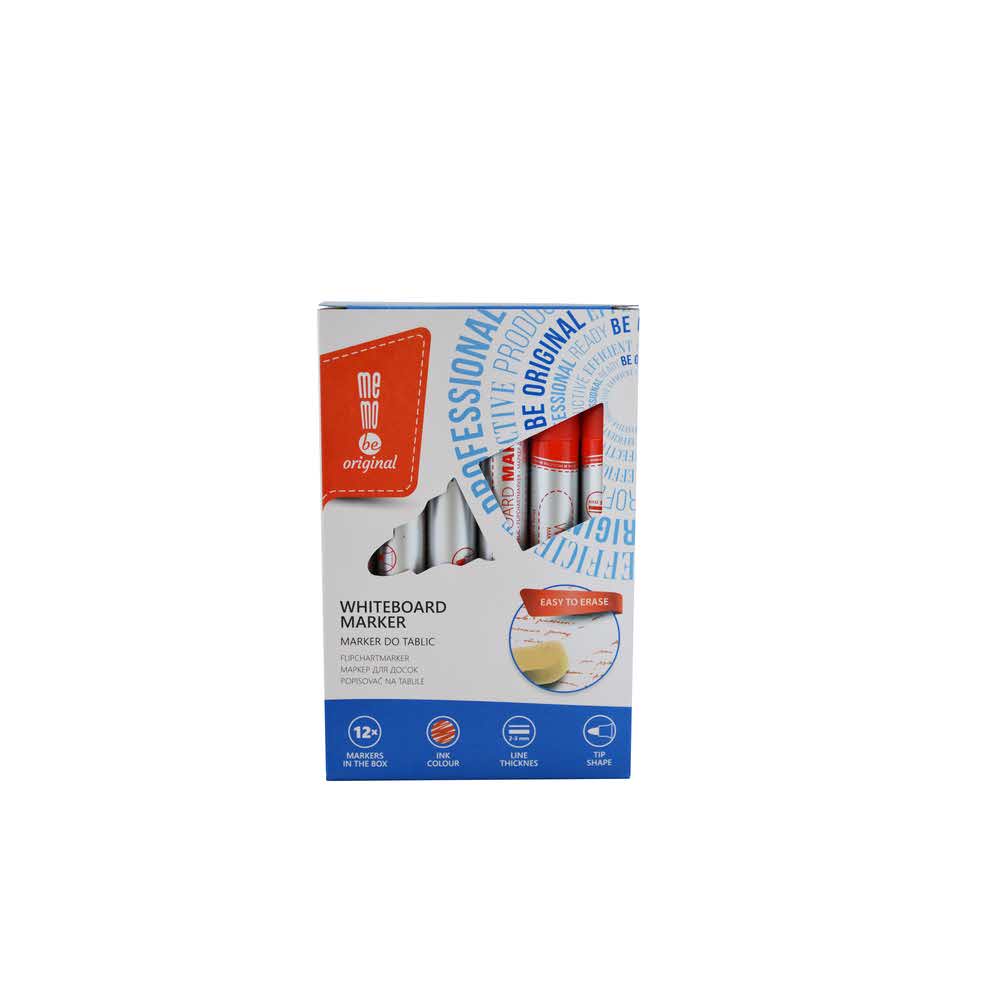 marker do tablic suchościeralnych memobe okrągła końcówka kolor czerwony alibiuro.pl 40
