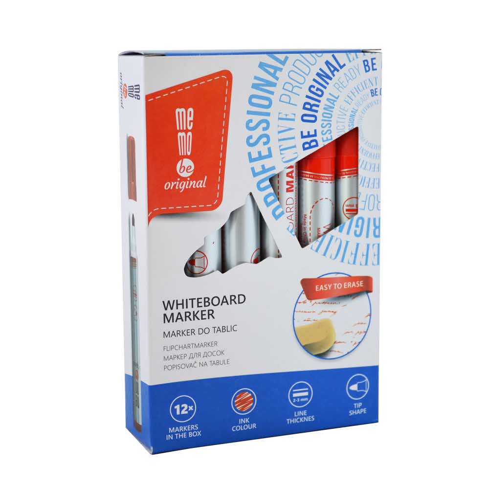 marker do tablic suchościeralnych memobe okrągła końcówka kolor czerwony alibiuro.pl 60