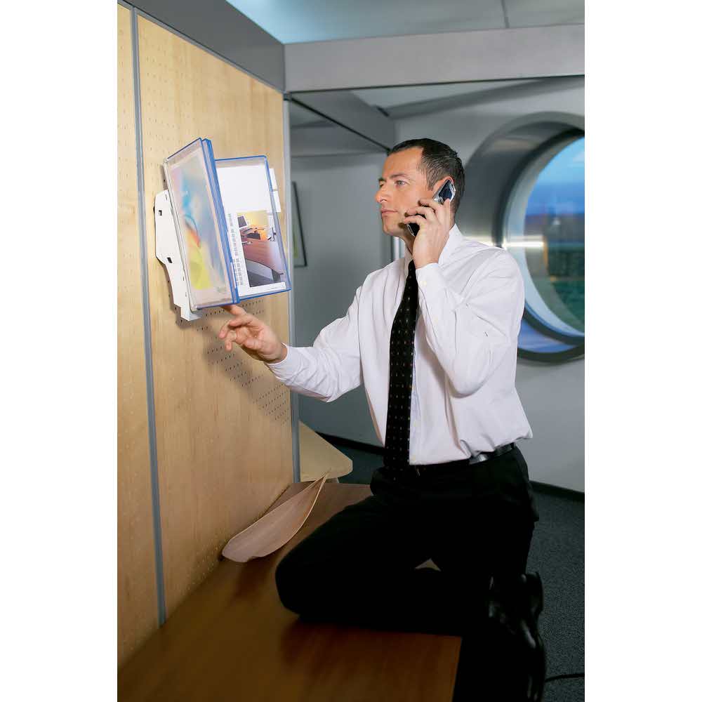 naścienny system prezentacyjny tarifold a4 +10 paneli prezentacyjnych niebieskich alibiuro.pl 1