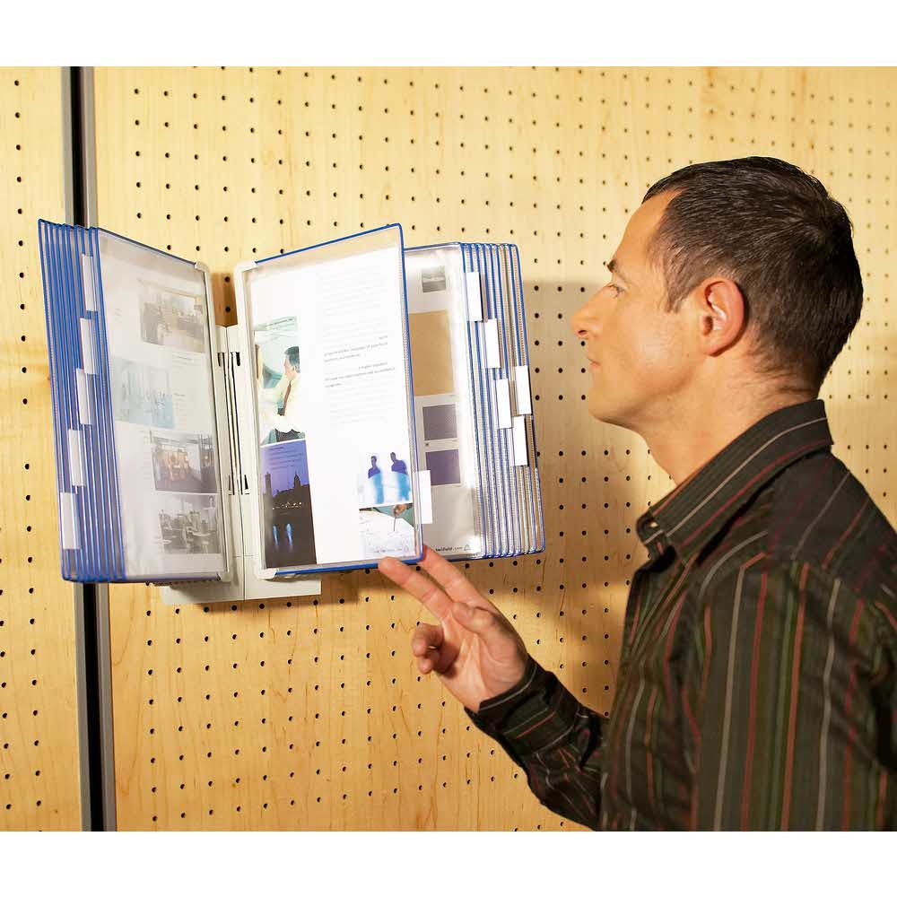 naścienny system prezentacyjny tarifold a4 +10 paneli prezentacyjnych niebieskich alibiuro.pl 42