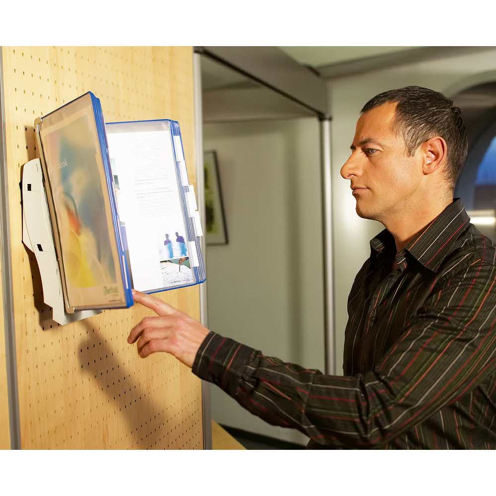 naścienny system prezentacyjny tarifold a4 +10 paneli prezentacyjnych niebieskich alibiuro.pl 73