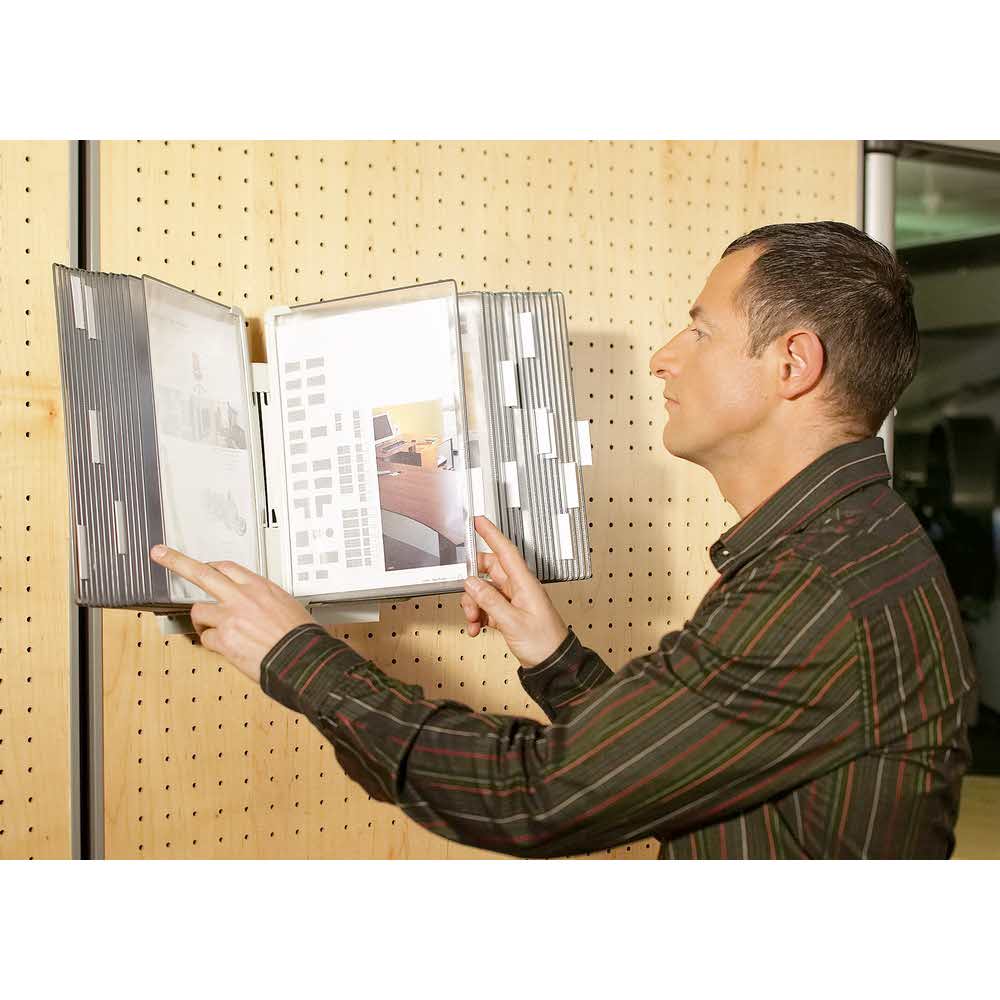 naścienny system prezentacyjny tarifold a4 +10 paneli prezentacyjnych szarych alibiuro.pl 27