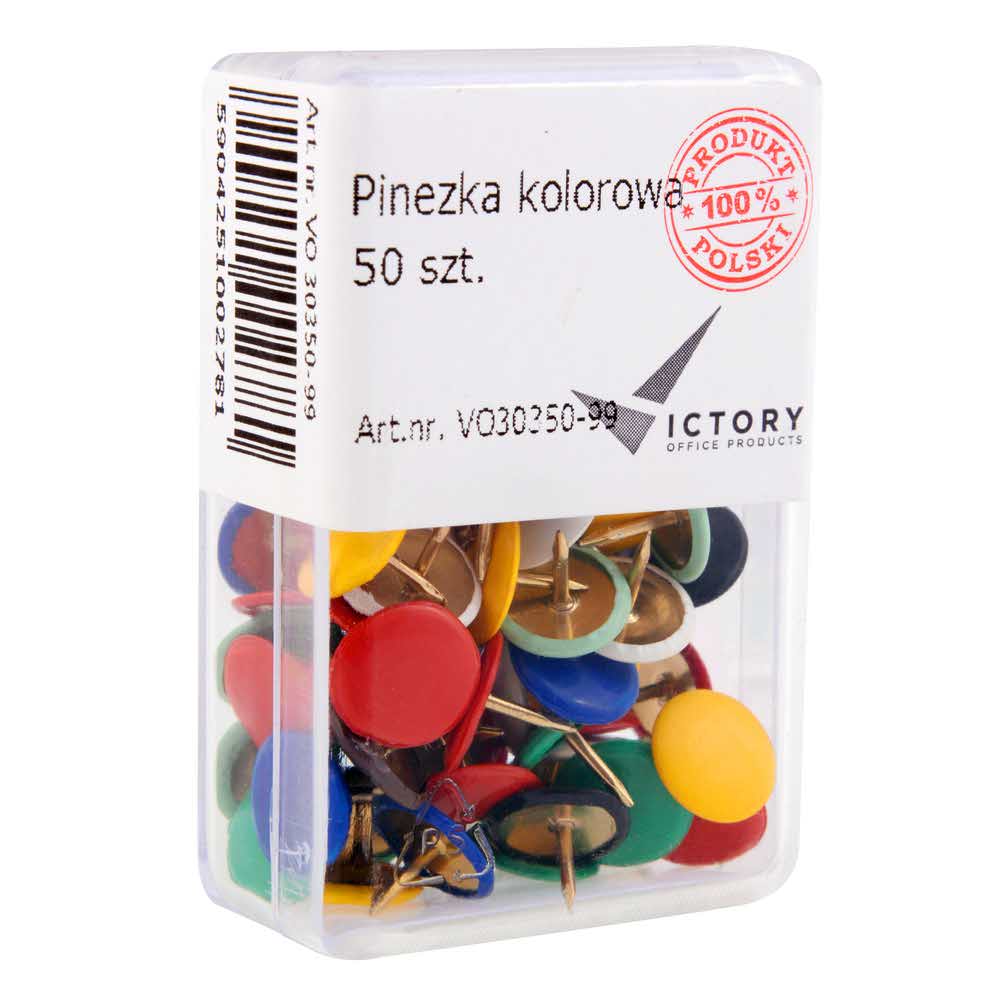 pinezka kolorowa op3 50 sztvictory office alibiuro.pl 44