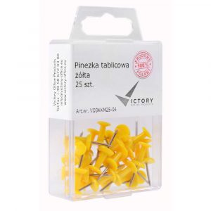 pinezka tablicowa żółta opkm 25 sztvictory office alibiuro.pl 61