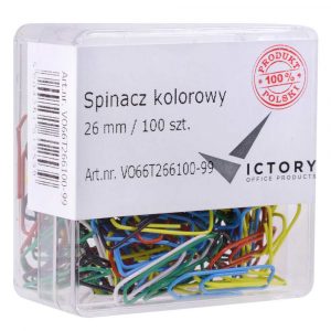 spinacz kolorowy 26mm op6 100 sztvictory office alibiuro.pl 67