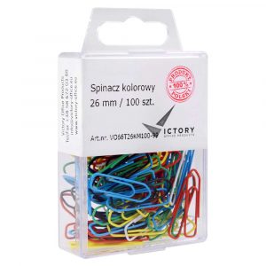 spinacz kolorowy 26mm opkm 100 sztvictory office alibiuro.pl 37