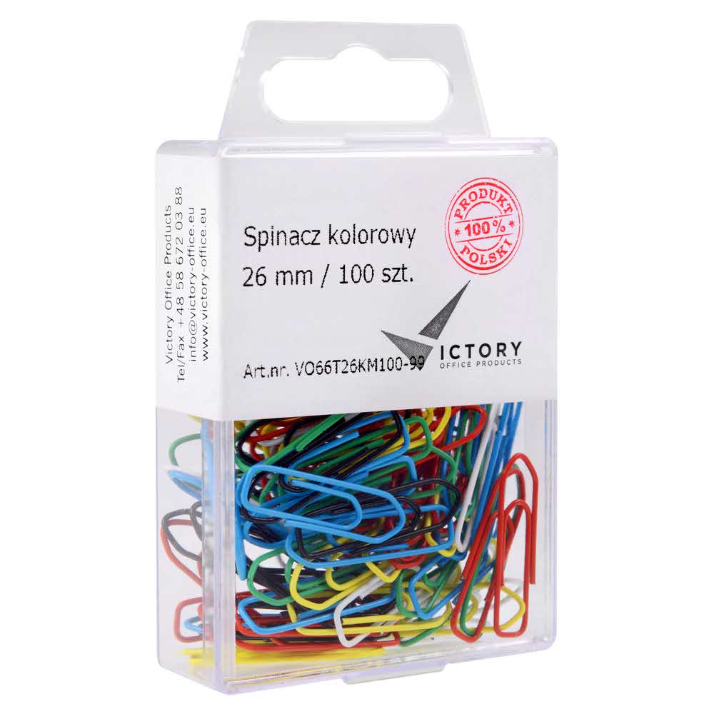 spinacz kolorowy 26mm opkm 100 sztvictory office alibiuro.pl 37