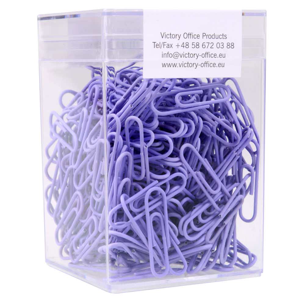 spinacz powlekany pastelowy ciemny fiolet 28mm op6h 300 sztvictory office alibiuro.pl 66