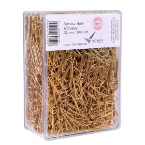 spinacz złoty trójkątny 32mm opkp 1000sztvictory office alibiuro.pl 24