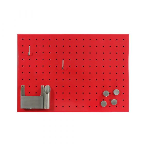 tablica magnetyczna bez ramy 500x350mm memoboards czerwona z otworami alibiuro.pl 0