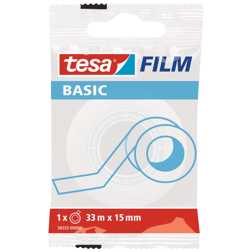 taśma biurowa tesa basic invisible 33mx 15mm w etui alibiuro.pl 82