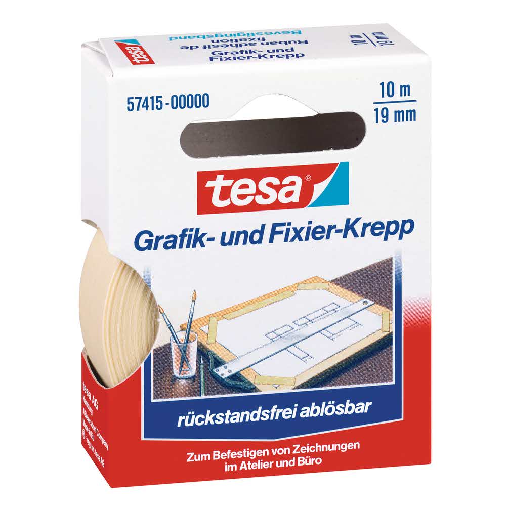 taśma do mocowania grafik i rysunków technicznych tesa kreppa grafik 10m x 19mm alibiuro.pl 7