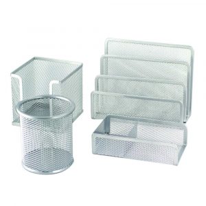 zestaw biurkowy profice 4 elemsrebrny alibiuro.pl 49