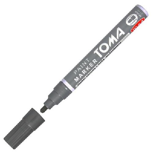 440 Marker olejowy końcówka 2,5 mm TOMA szary