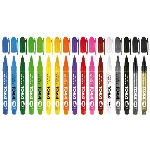 441 Marker olejowy końcówka 1,5 mm TOMA srebrny